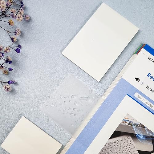 Miniatura 4 de Notas adhesivas transparentes, 500 hojas, notas adhesivas transparentes de 1.5 x 2 pulgadas, notas adhesivas transparentes invisibles translúcidas,