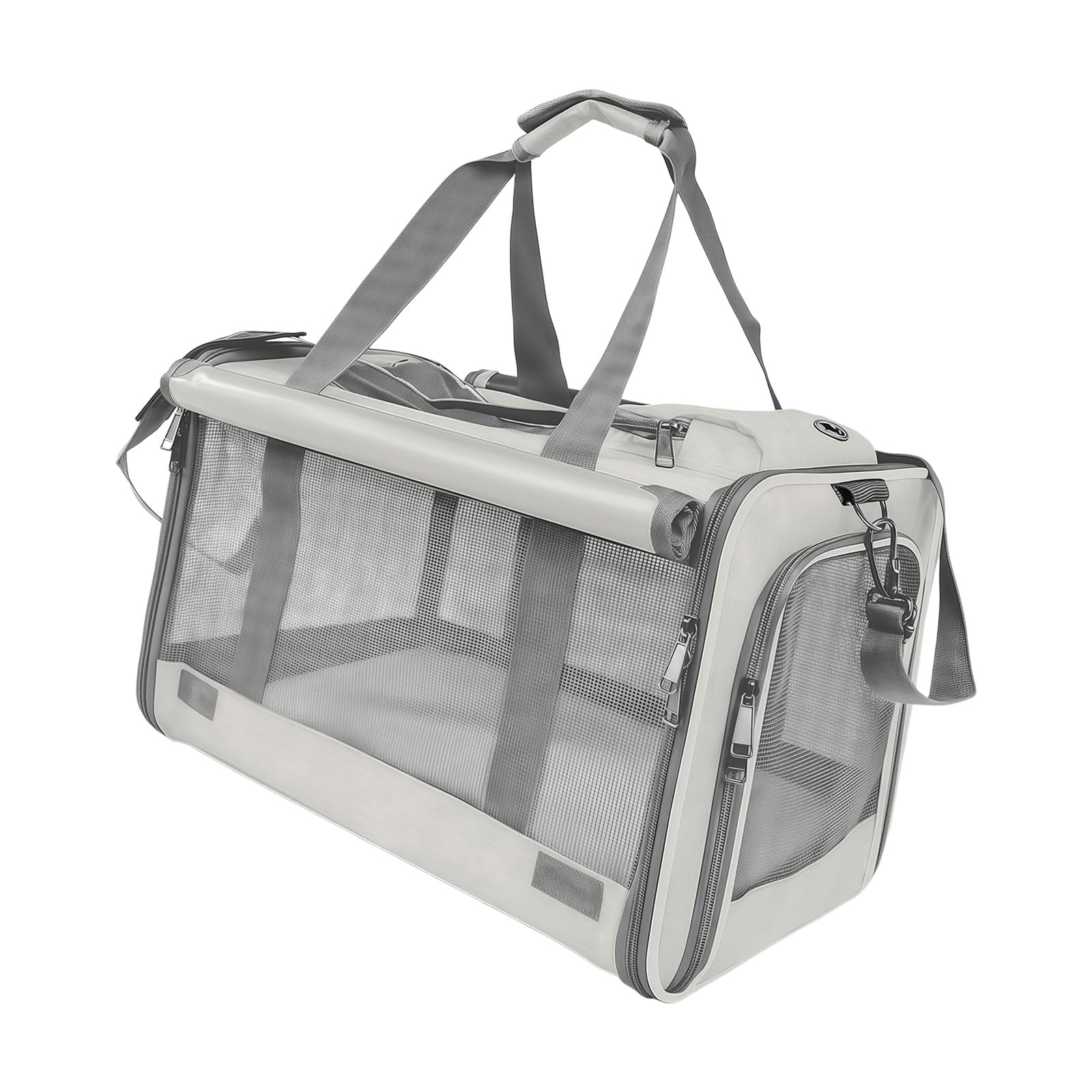 Transportín para Mascotas de poliéster con múltiples Aberturas de ventilación, Ideal para Salidas y Viajes Veterinario, Elegante Bolso para Mascotas