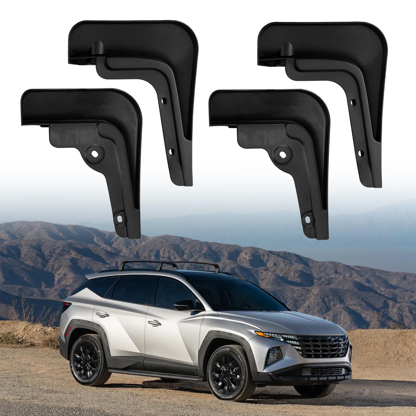 4 sztuki błotników samochodowych do Hyundai Tucson NX4 2025, przednie i tylne zabezpieczenie przed rozpryskiwaniem, dekoracyjne błotniki, ochrona przed rozbryzgami wody, klapa błotnika ze śrubami