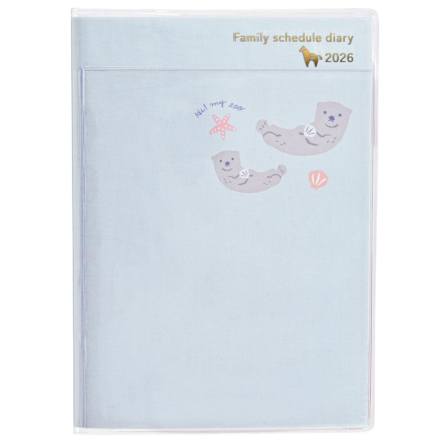 Amazon.co.jp: クツワ 手帳 HI! MY ZOO 家族手帳 2026年 A6 マンスリー