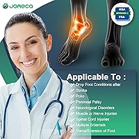 Vista 5 de Soporte de pie con soporte de arco, AFO ajustable de grado médico y ortesis de pie para caminar, alivia la inestabilidad de las extremidades