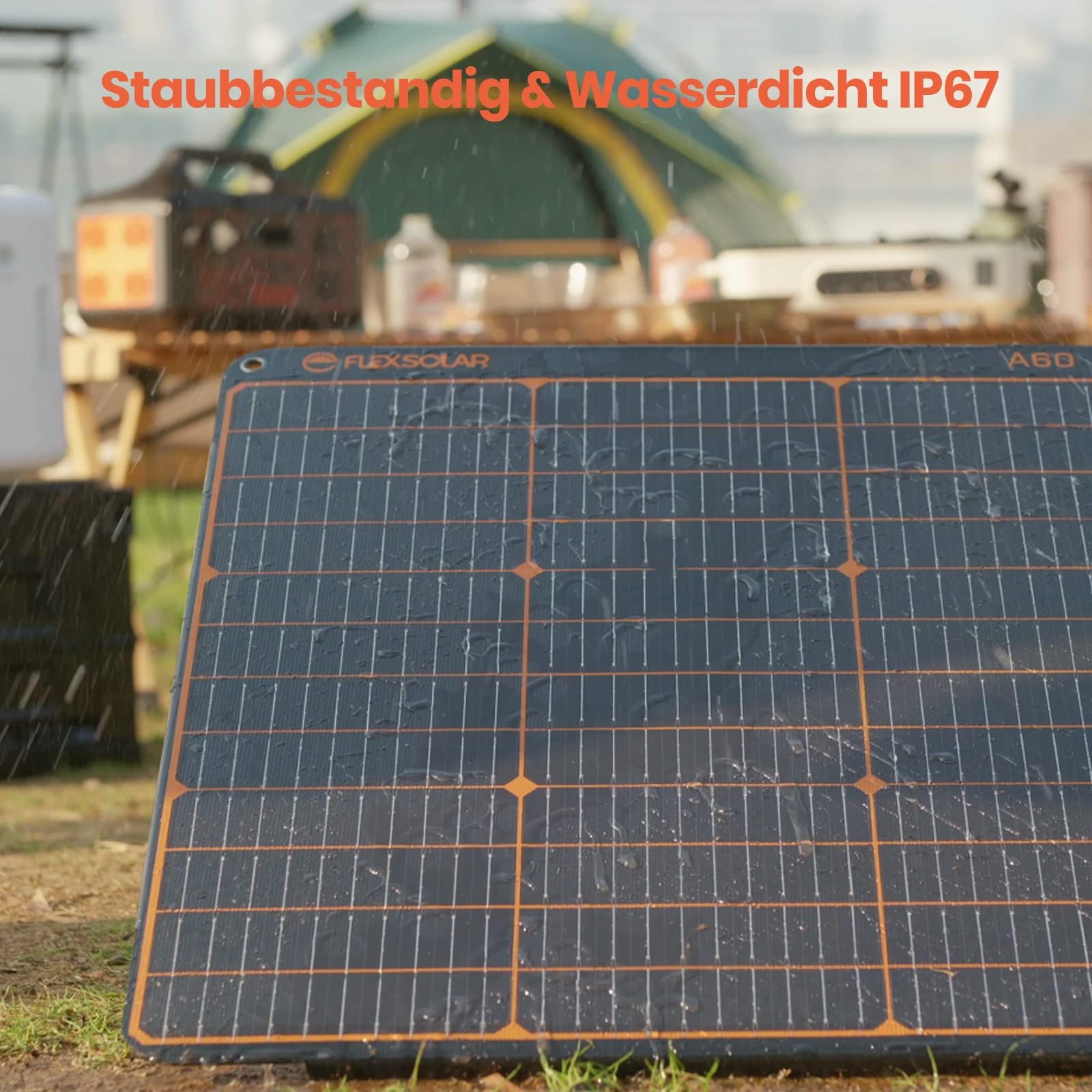 FlexSolar 100W Portable Solar Panels Chargers With PD3.0 USB-C,QC3.0 USB-A And DC Outputs