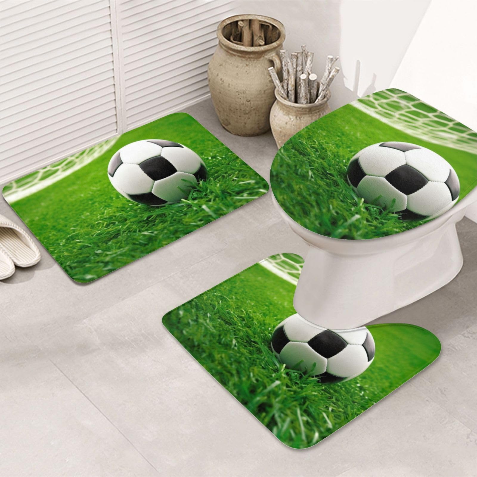 Tapis de bain absorbants VACSAX lot de 3 microfibre séchage rapide