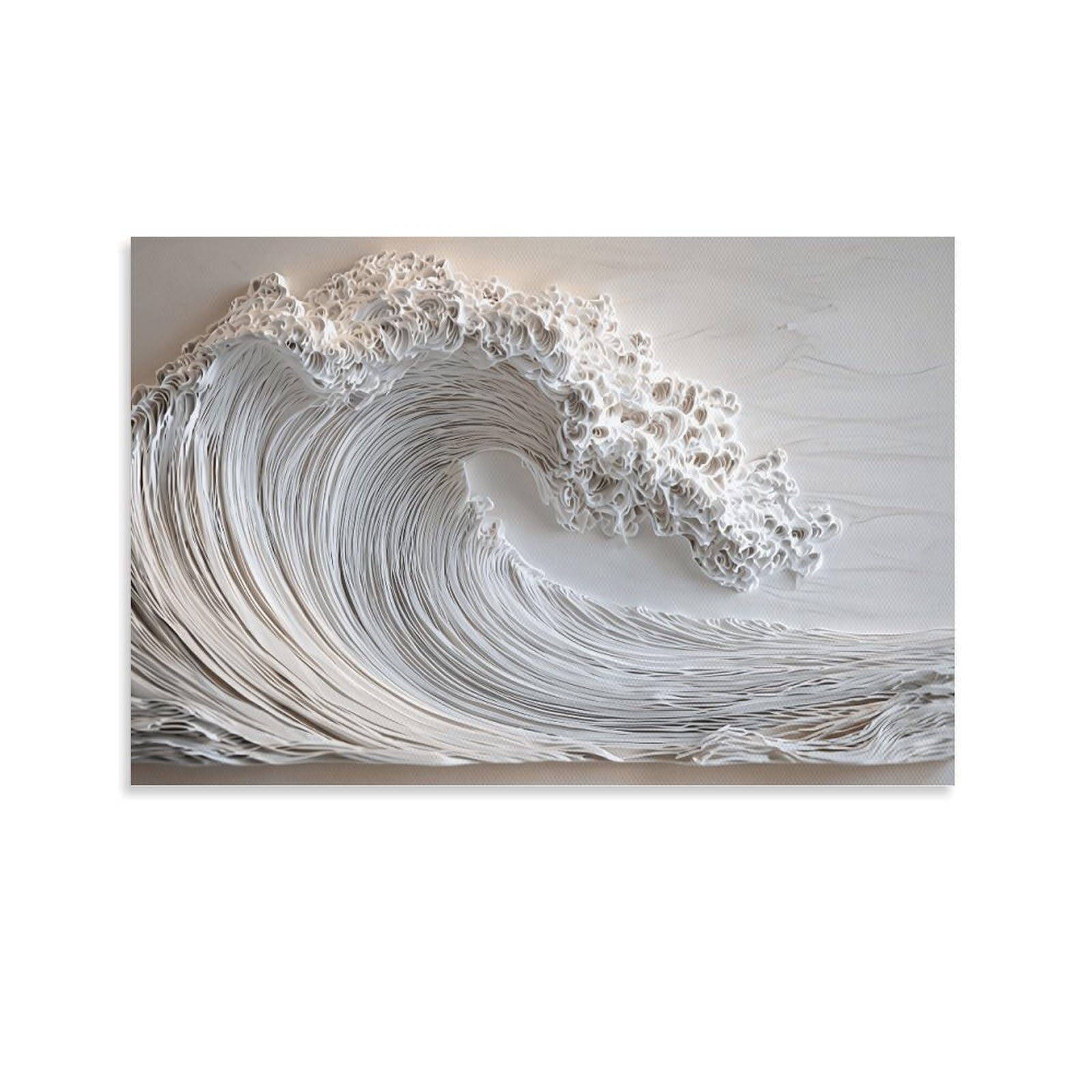 XPASHIQWC 3D Wave Wall Decor Poster Surf Canvas Prints Picture Modern Canvas Wall Art Picture Wall Hanging for Home Decorations 20x30inch(50x75cm)