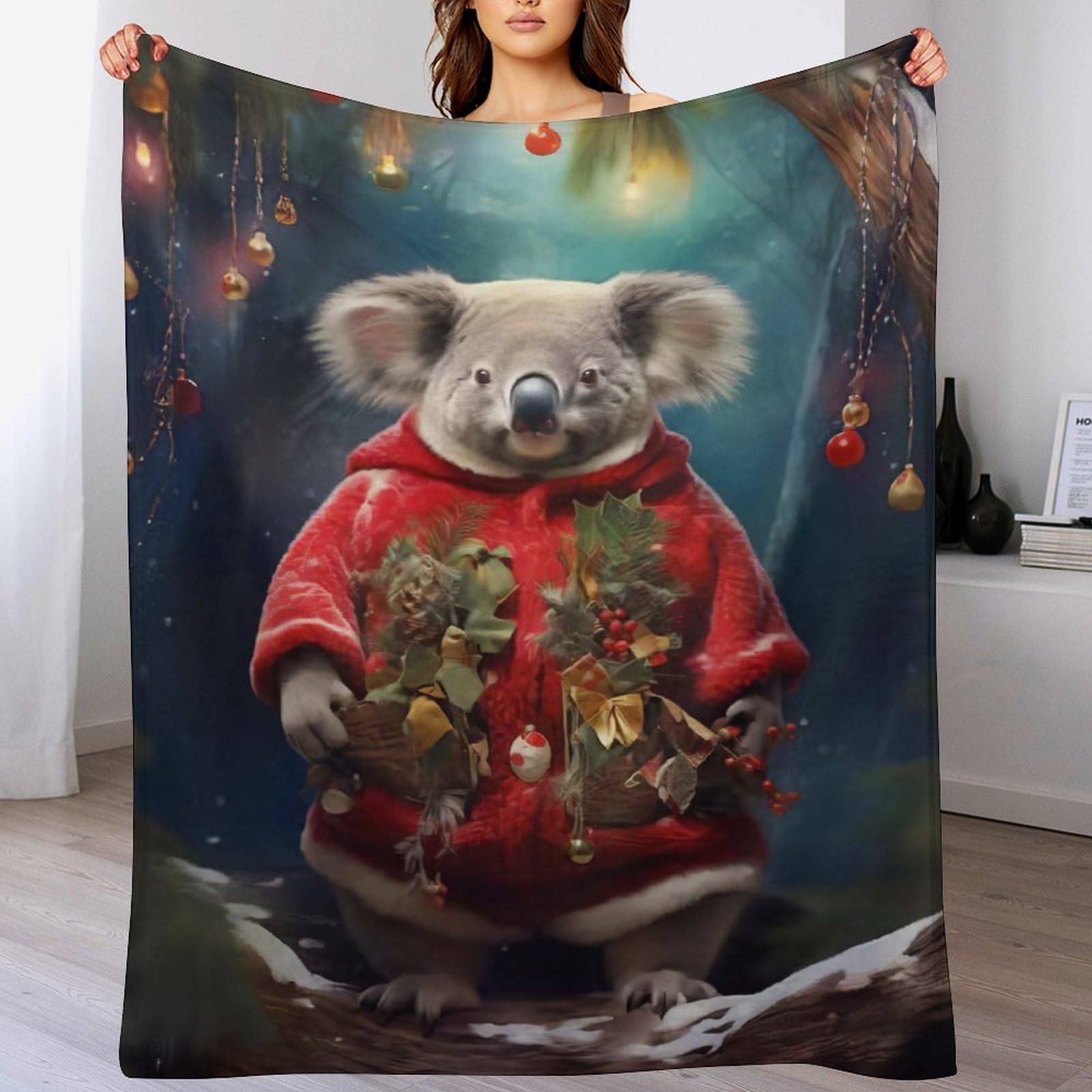 Couvertures polaire flannel contre le froid plaid koala chaud 140x180