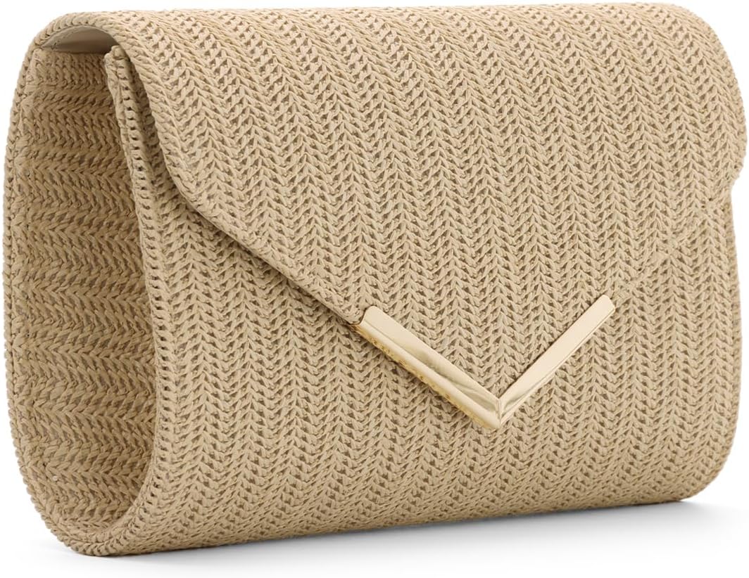 GOKTOW Straw Clutch Purse Raffia Rattan Summer Evening Bag Woven Beach Handbags for Women Wedding Vacation Travel Party 2026