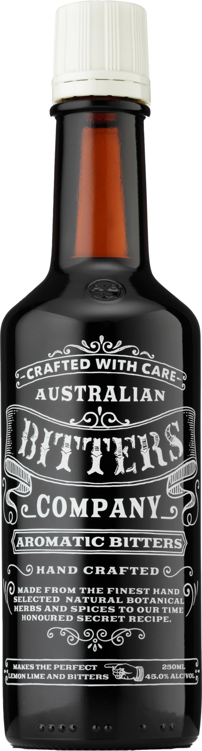 Australian Bitters | Aromatic Bitters | Large 250ml | 45% ABV | Elevate your cocktails or make a refreshing lemon, lime and Aussie bitters (LLB) this summmer.