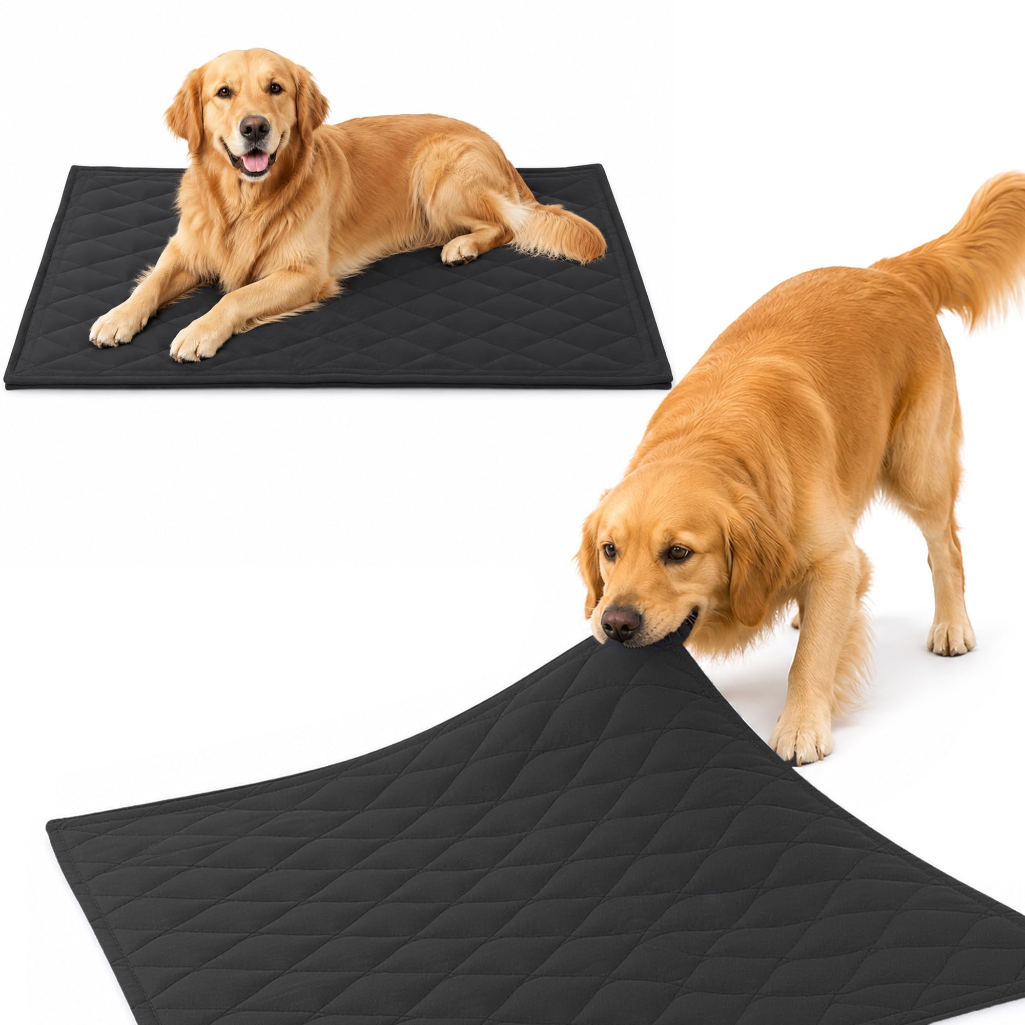 HOMBYS 1300GSM Heavy-Duty Chew Proof Dog Crate Mat for Large Dogs, 41"x28"