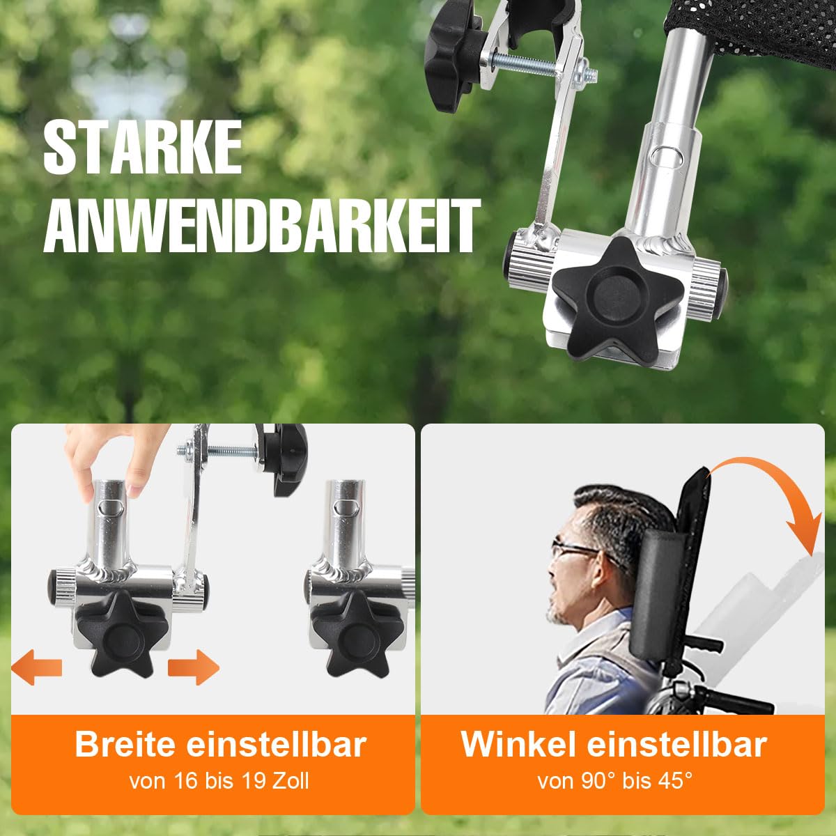 Universal-Rollstuhl-Kopfstütze, Rückenlehne, Nackenstütze, Atmungsaktiv, U Typ Kopfpolster, Verstellbar Höhe Und Winkel, Portable Neck Unterstützung Kissen Back für Reise Rollstuhl Zubehör