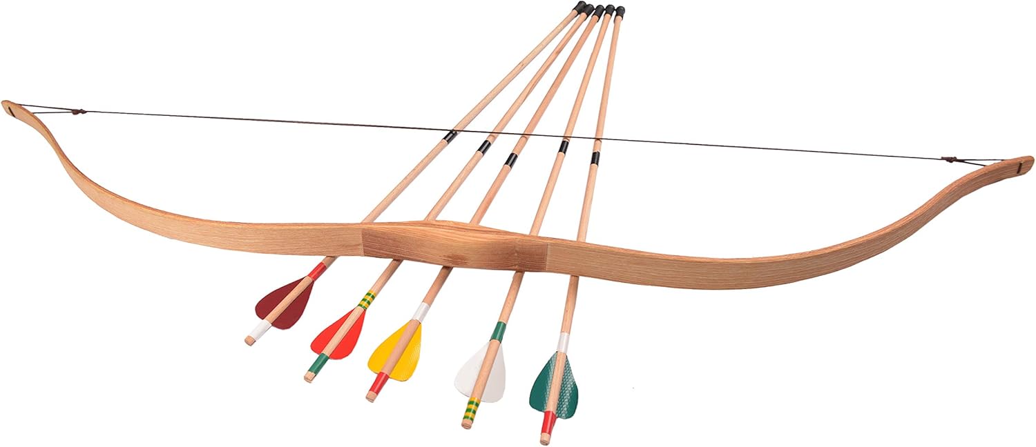 WS Toys Arco de arco con 5 flechas para niños, parte de una línea de disfraces para niños, accesorios de escenario.