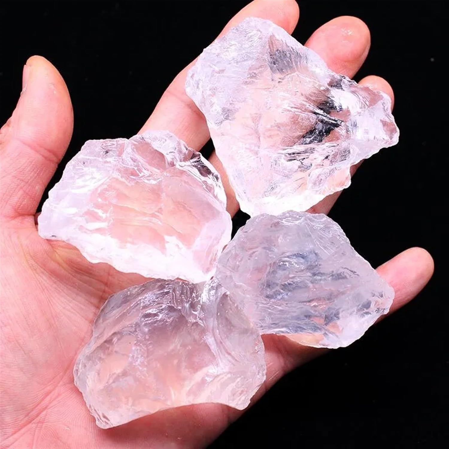Beautiful Natural White Crystal Stone Mineral Specimen Collection Home Decoration Fish Tank Stones Ornaments (Size : 190-200g (1pack))