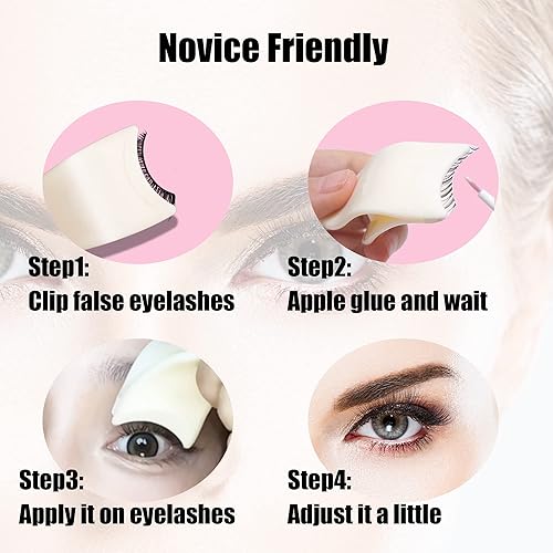 Miniatura 4 de Herramienta aplicadora de pestañas postizas, herramienta para principiantes, fácil soporte de pestañas para ojos, pinzas de plástico portátil