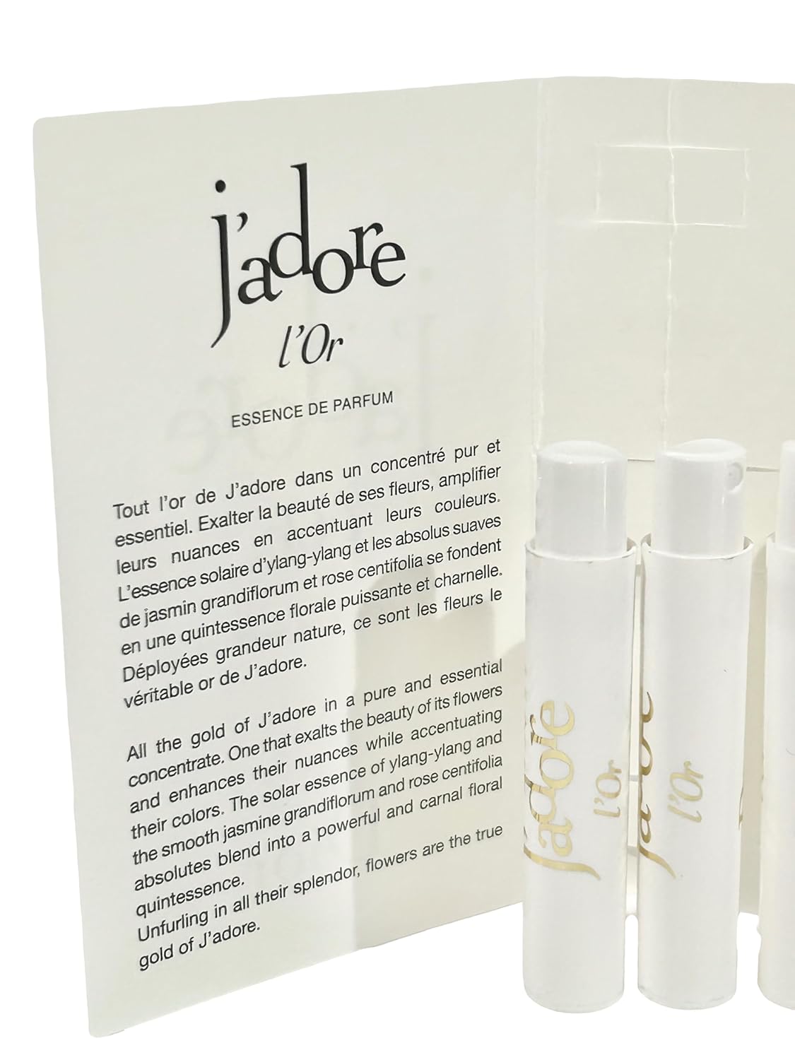 Dior Sample Perfume J'adore L'Or Essence De Parfum Sample Women 1 ml / 0.03 fl oz Set of 3 - Image 4
