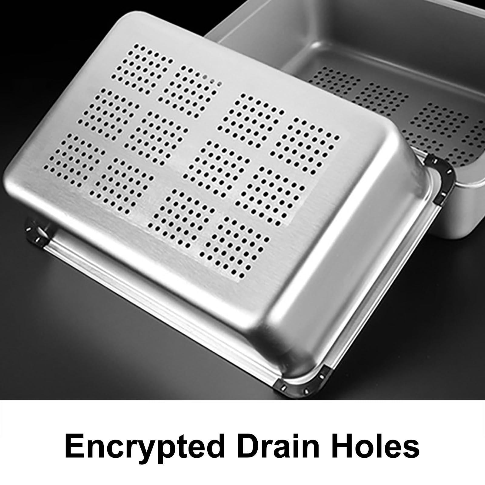 Scolapiatti e scolapiatti in acciaio inox per lavello da cucina, perfetto per piatti, ciotole, frutta e verdura, design salvaspazio durevole, facile drenaggio