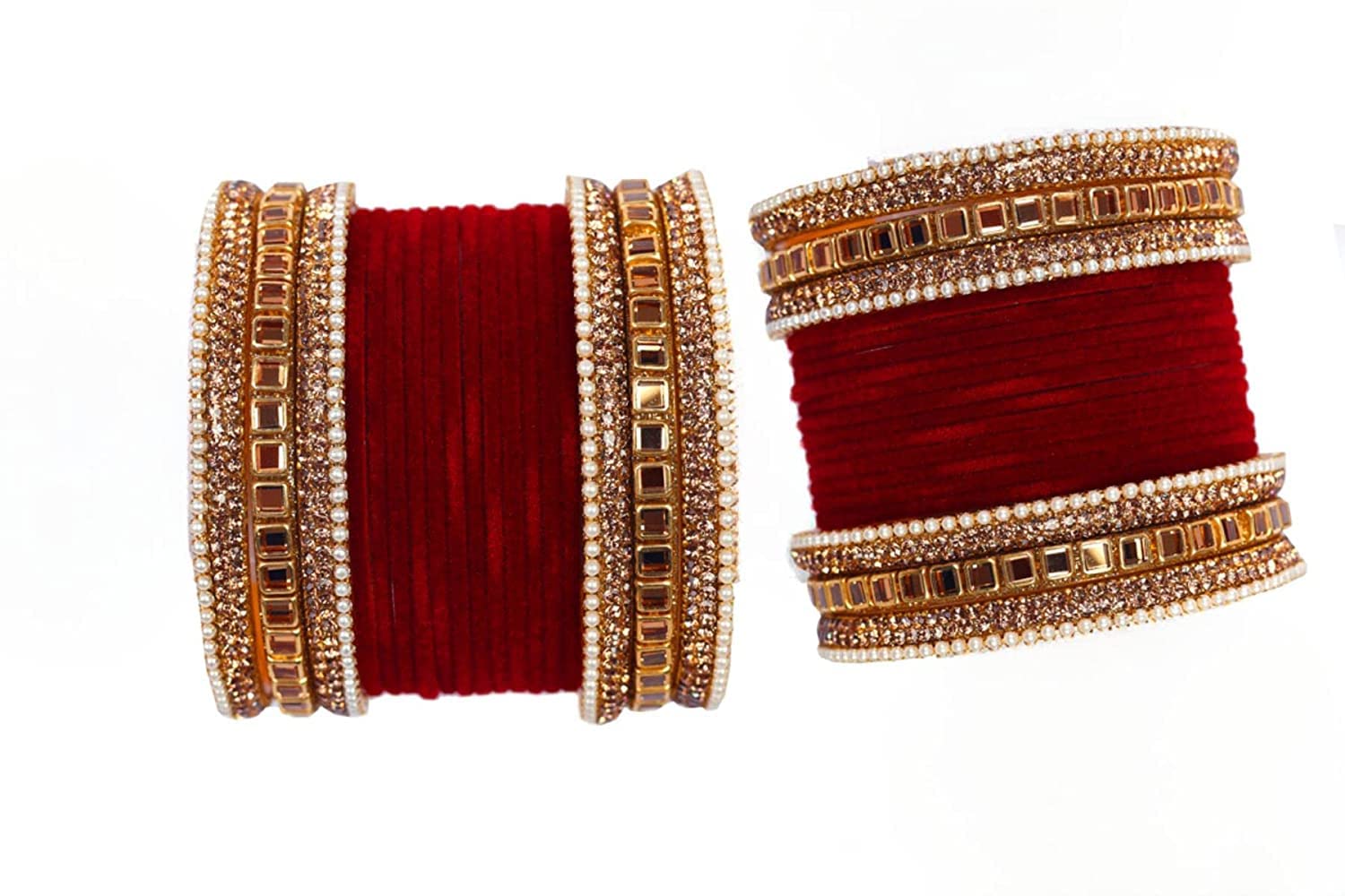 Kritya Creations Designer Metal Bridal Bangle Set for Women and Girls Bangles For Women Set (Wine, 2.8) (B0CJ5TZBDL) Amazon Price History, Amazon Price Tracker