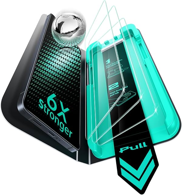 ESR Paquete de 3 para Protector de Pantalla Samsung Galaxy S25 Ultra, Armorite | Absorción de Impactos 6X, Vidrio Templado 9H+, Instalación Fácil con una Sola Mano, Protección de Cobertura Completa, Bandeja UltraFit, Sin Burbujas
