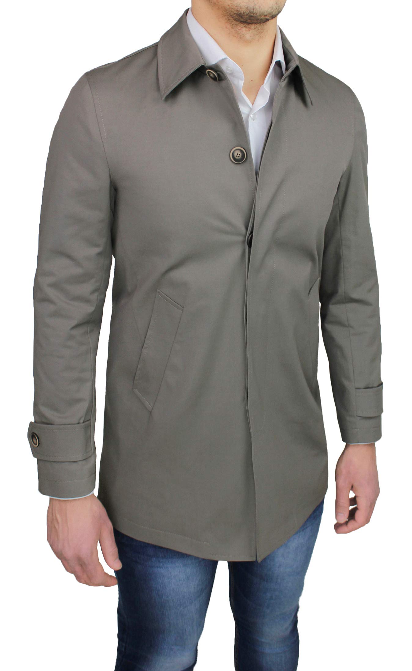 Trench soprabito uomo sartoriale primavera estate giacca giubbotto elegante