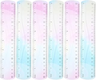 6pcs Flexible Plastic Ruler 20cm Bendable Shatterproof for Students