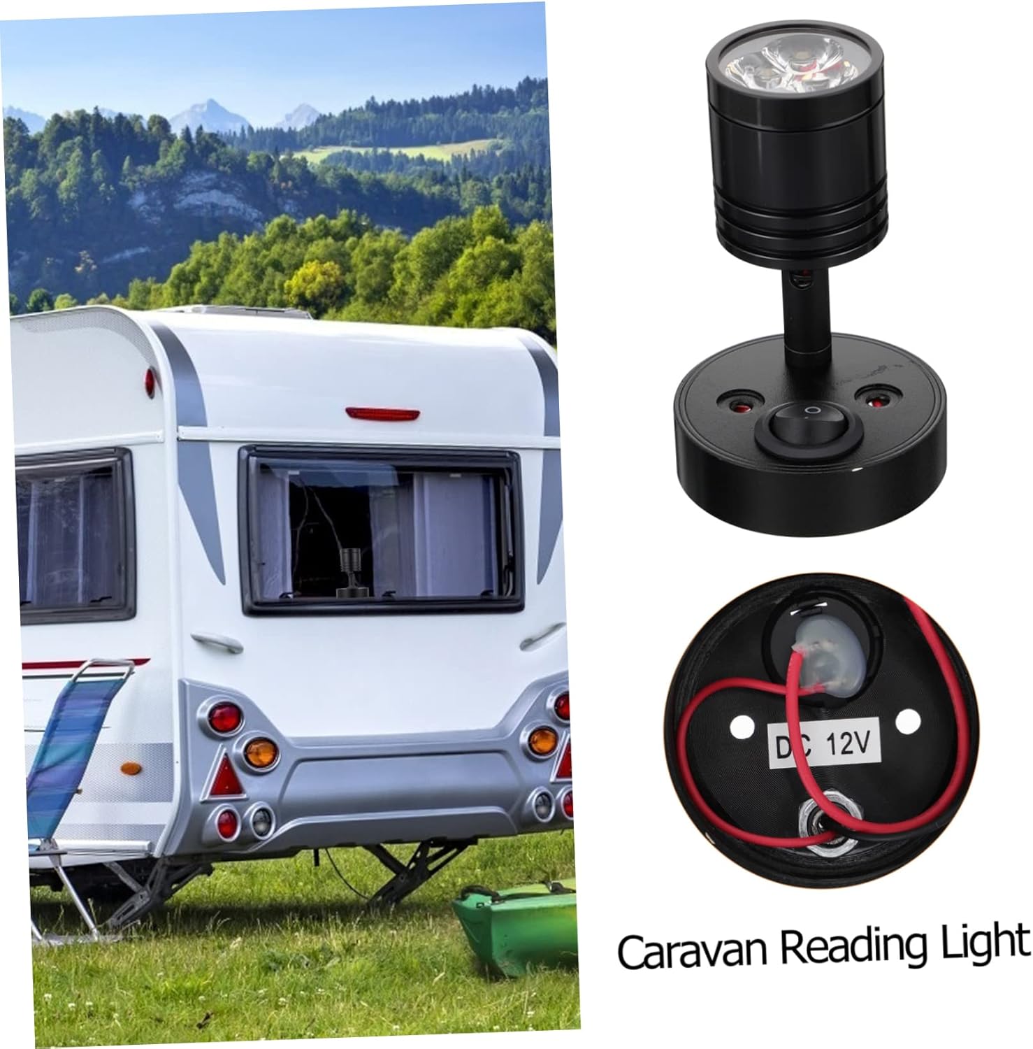 OUNONA 4pcs Led Rv Ceiling Lights Swivel Reading Light Fixture for Car Van Truck Rv Boat