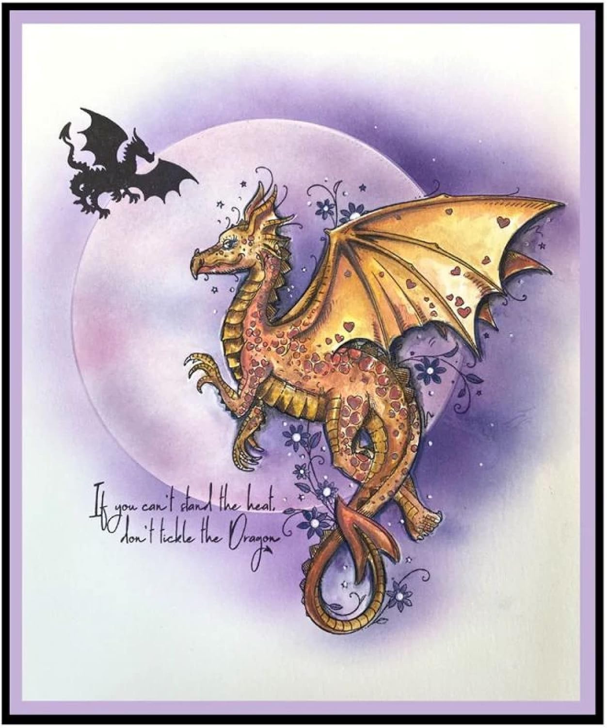2 Pieces Dragon and Phoenix Magic Believe Love Clear Rubber Stamp DIY Scrapbooking Stamping Seal Silicon Stamp Craft Cardmaking Art Album Decor Gift Paper Card 6x8 Inch
