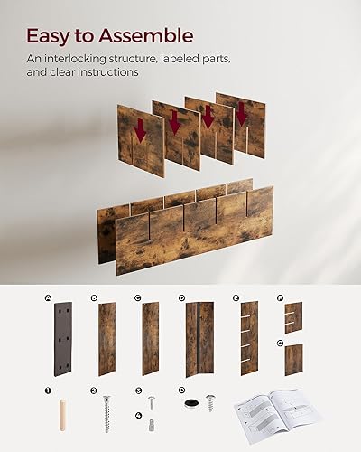 Miniatura 7 de VASAGLE - ULHS15BX Banco para guardar zapatos, con cojín y 15 compartimentos, mueble para almacenar calzado que soporta hasta 440 libras, para el