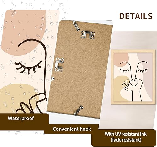 Miniatura 2 de TUXVAKY Decoración de baño boho para pared, imágenes artísticas divertidas para baño