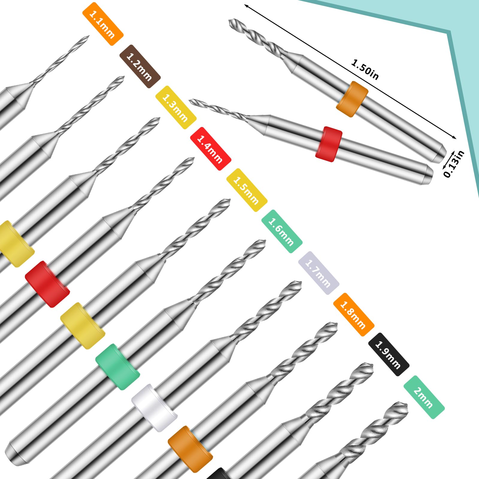 Lothee Micro Drill Bits Set - PCB Jewelry Tools -2