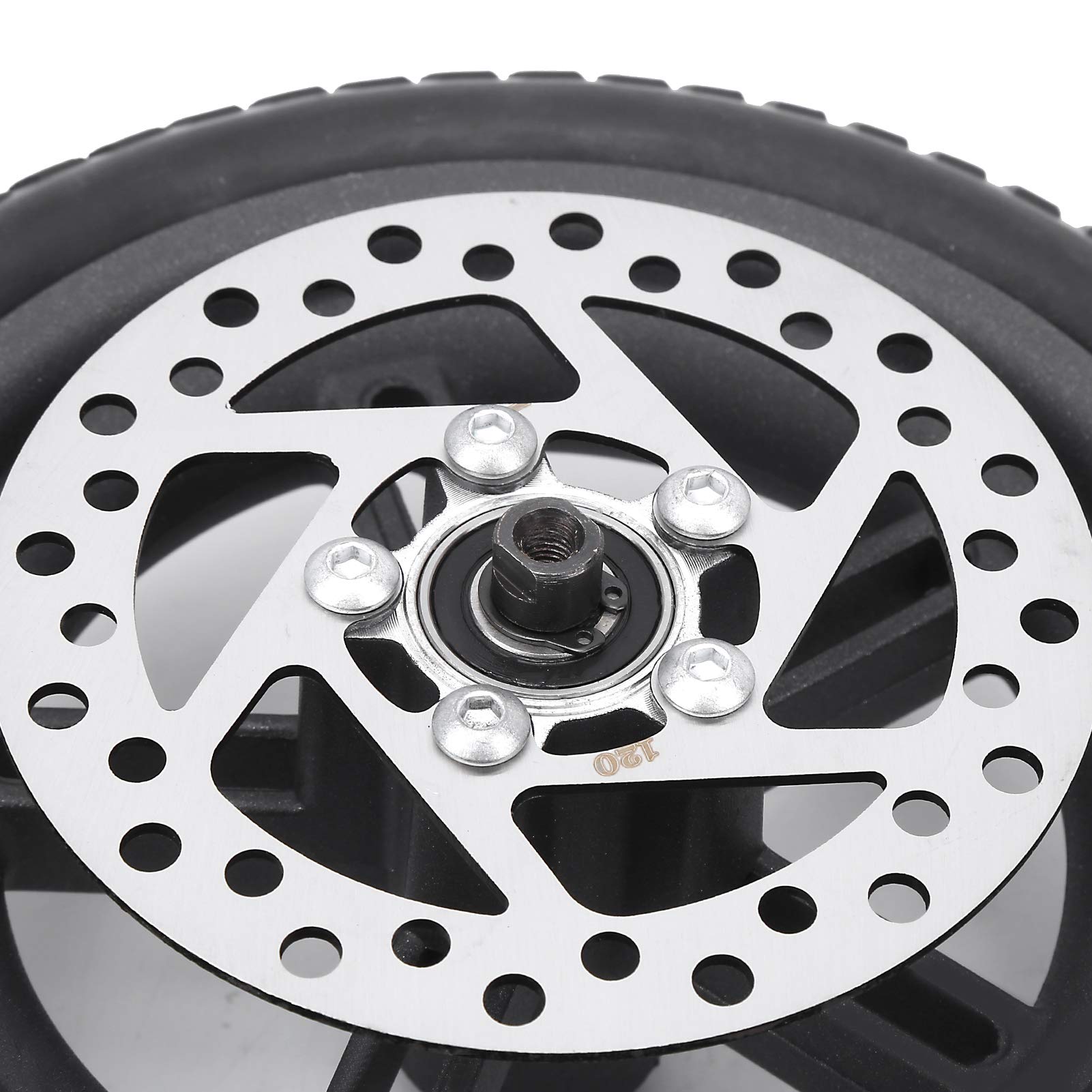 BuyWeek Roue Arrière de Scooter Électrique pour Xiaomi Pro, Roue Arrière de Trottinette Électrique 8,5 Pouces avec Pneus Creux et Frein à Disque 120 mm