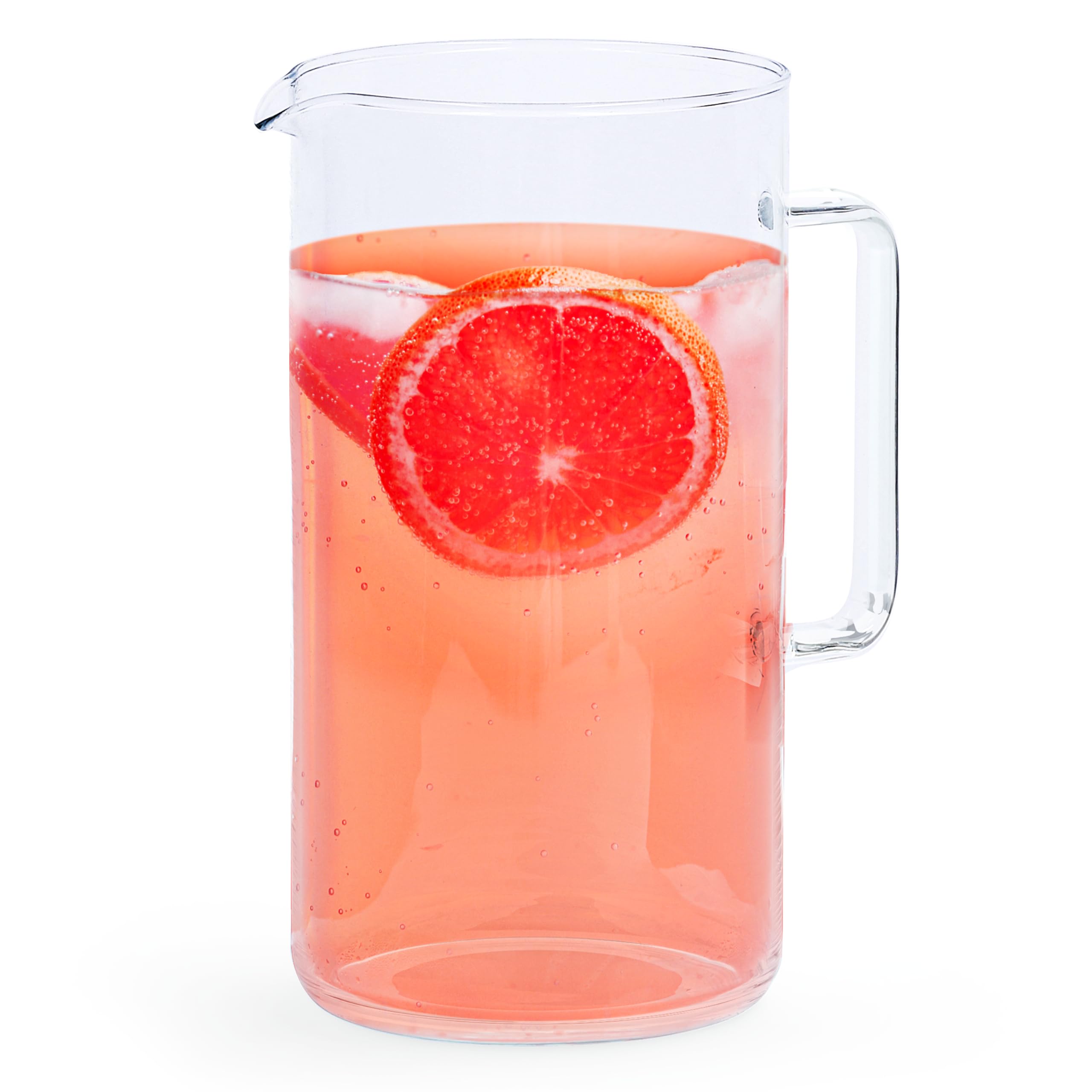 Wessper Caraffa Acqua in Vetro Borosilicato per Succo Caldo Freddo Bevande ghiacciate tè Latte caffè e Vino Ross 3 L