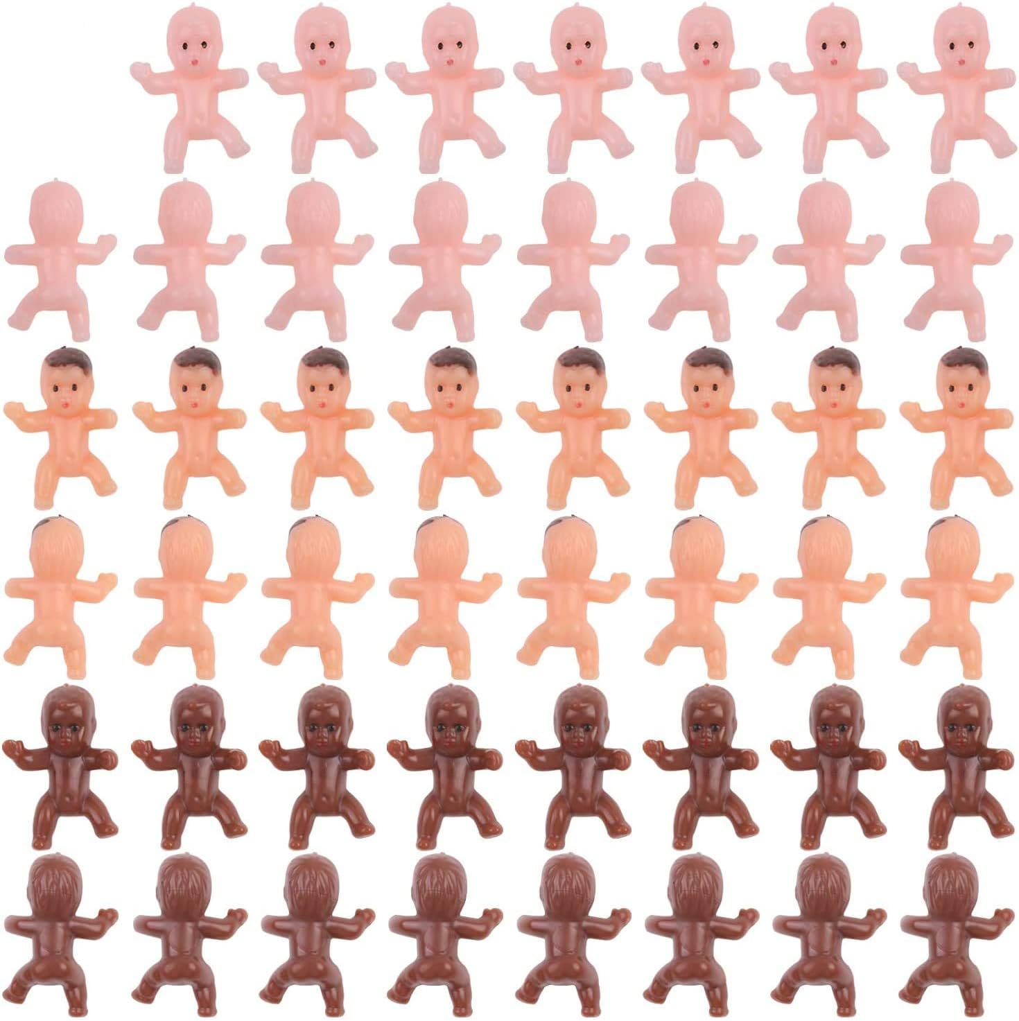 CCINEE 150 PCS Mini Babies for Ice Cube Game, Tiny Plastic King Cake Babies Figurines Bulk for King Cake Baby Shower Games Party Decorations