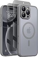 Vista 55 de Funda magnética para iPhone 17 Pro con protector de pantalla de privacidad [compatible con MagSafe] [protección de cámara] [grado militar]