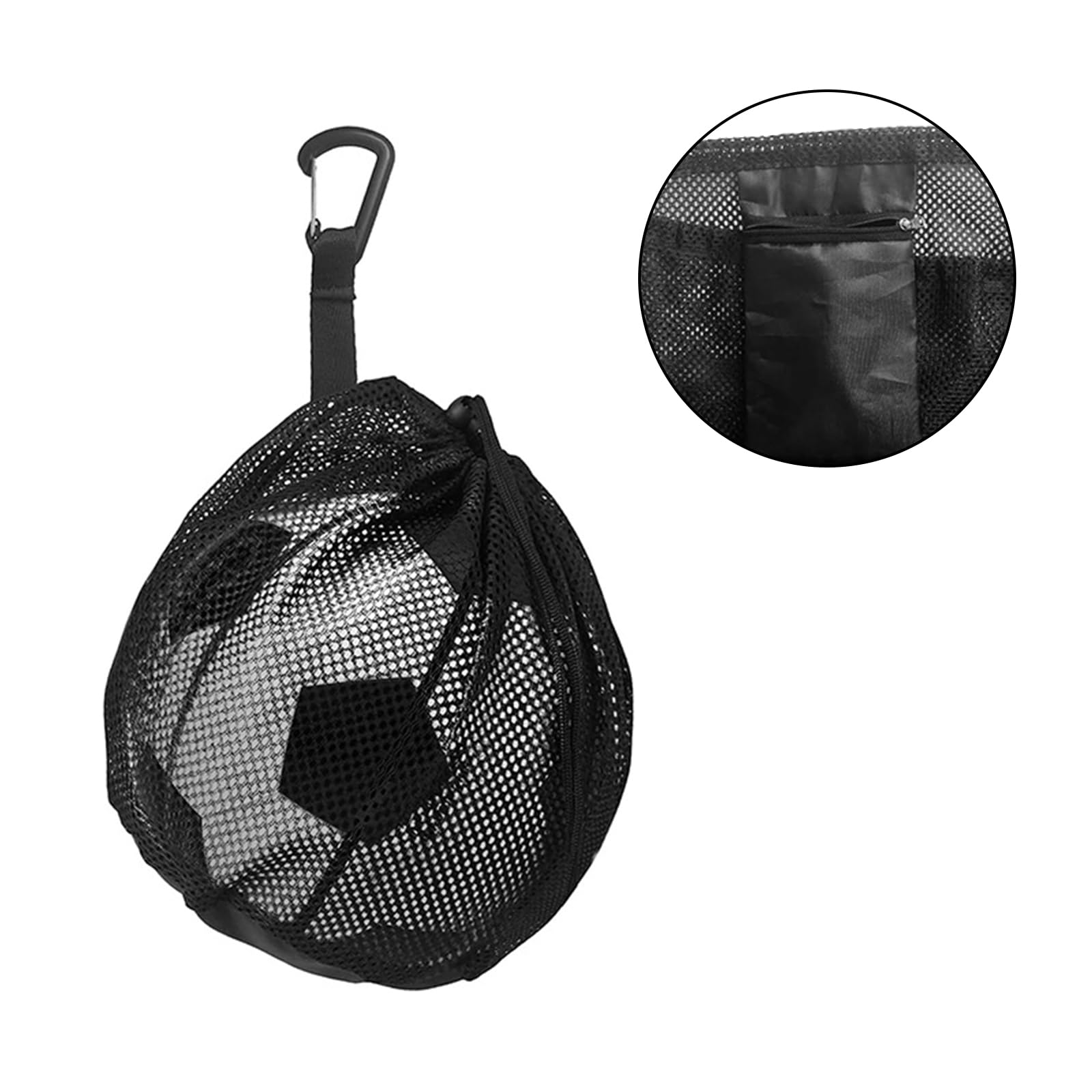 Lot de 2 Sacs à Ballon en Maille Filet, Filet à Ballons Léger et Pliable, Sac à Ballons de Basket-Ball avec Cordon de Serrage, Sac à Dos Filet à Ballons pour Football Volleyball Tennis