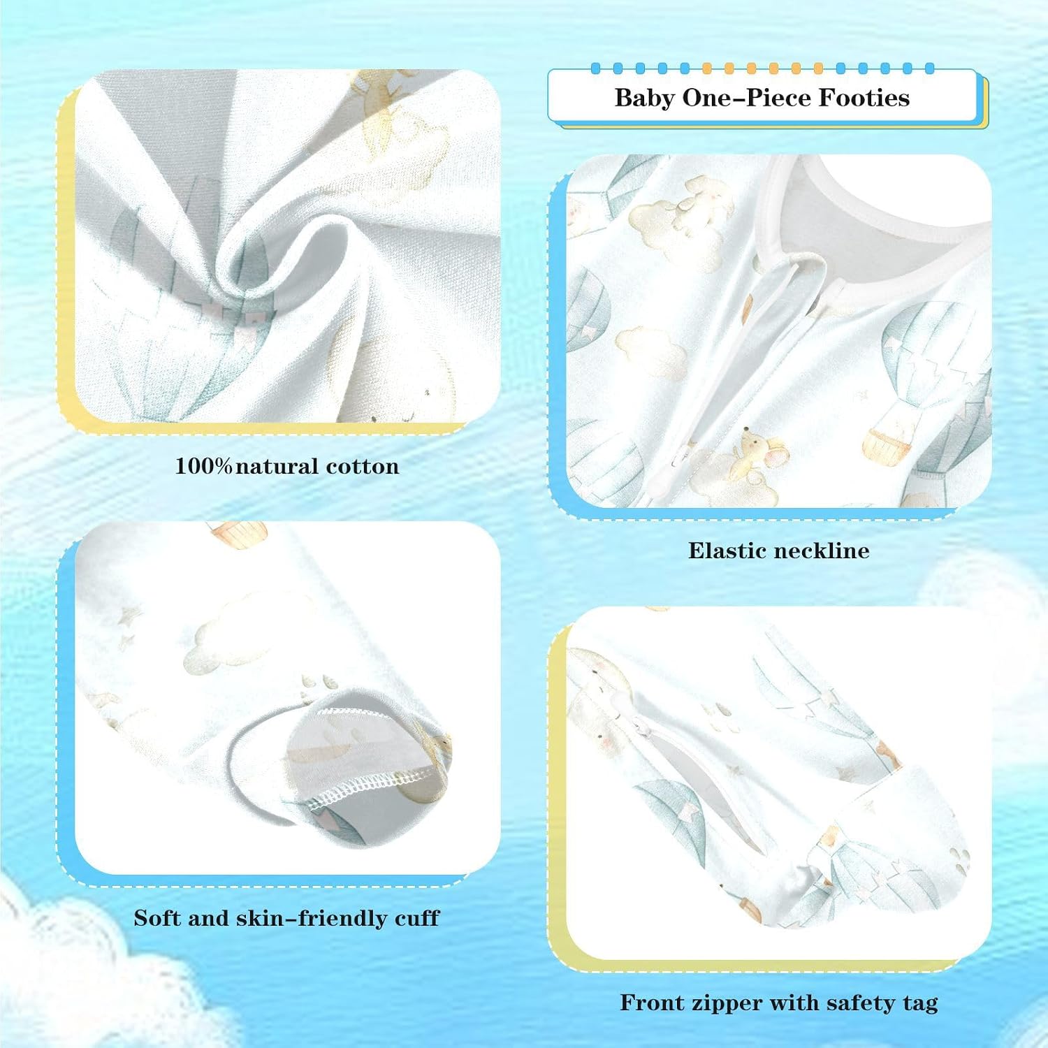 vvfelixl Flying Corgi Dog Baby Sleepers For Girl Boys Newborn Baby Play One-Piece Footies For 0-24 Months White