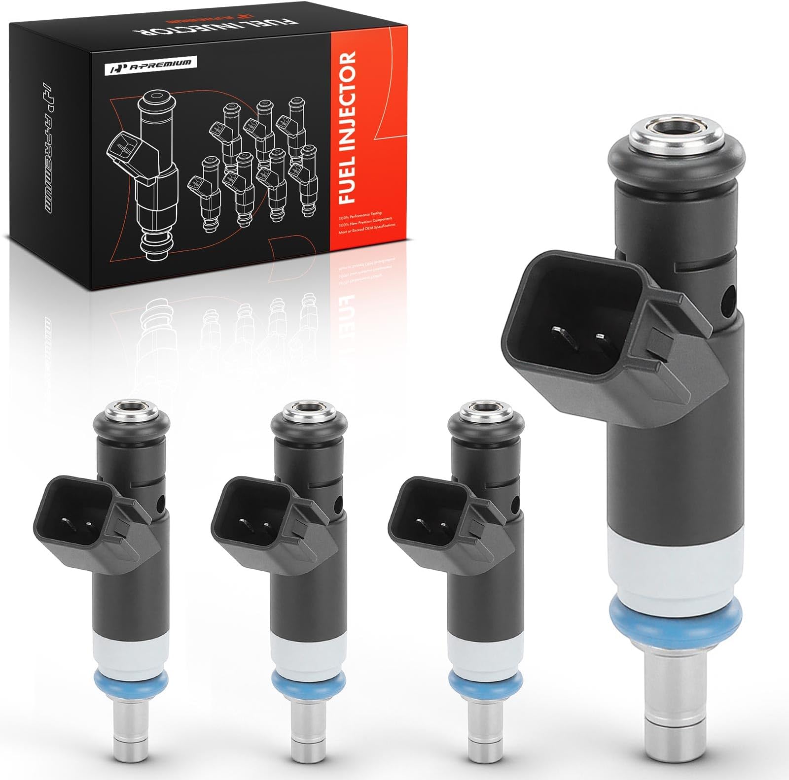 4 Holes Set of 4 Fuel Injectors Compatible with Dodge, Jeep