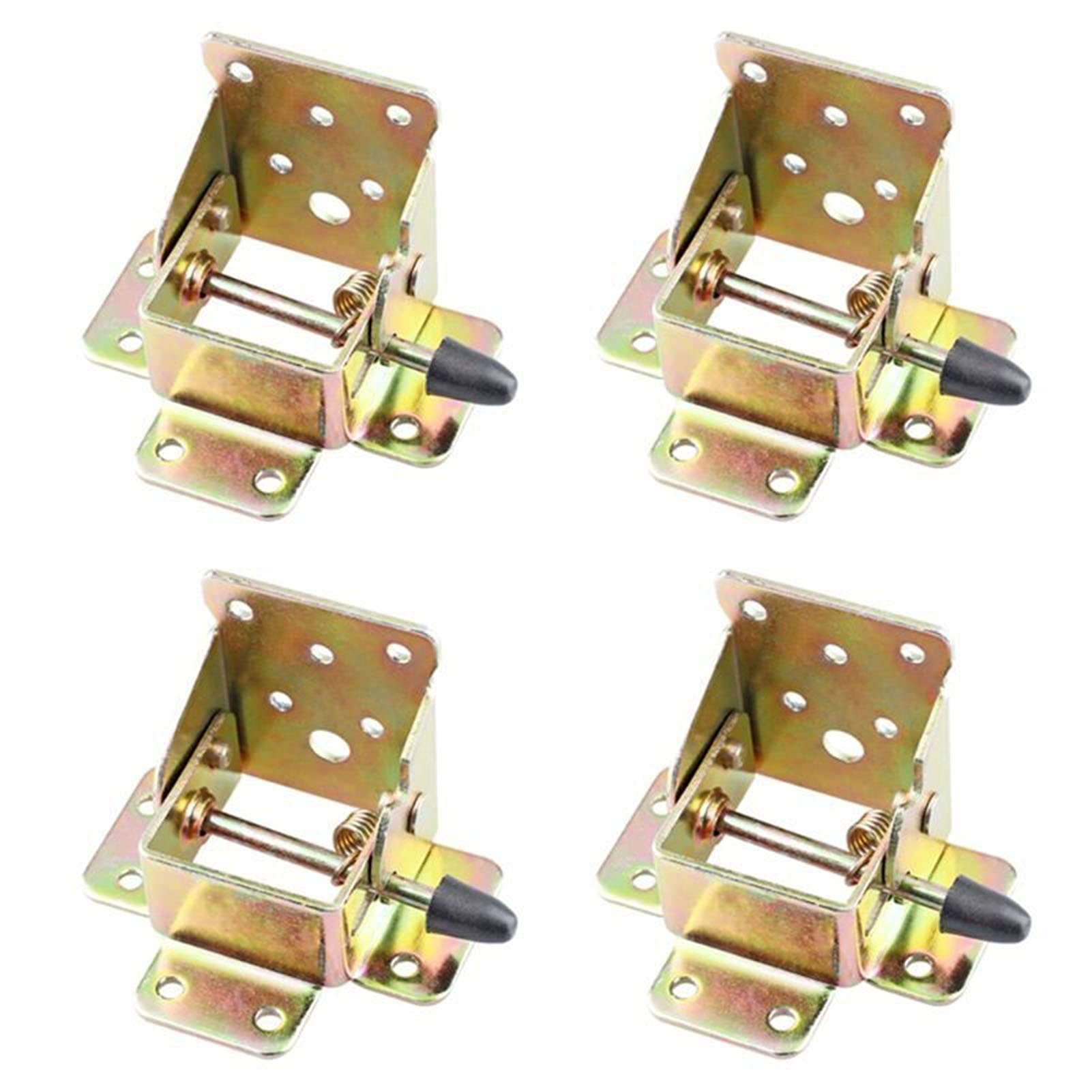 Shundeed One Color 4Pcs/Set Iron Locking Folding Table Chair Leg Bracket Hinge, Furniture Hardware Accessories Self-Lock Foldable Hinges For Folding Legs Diy Table Bed