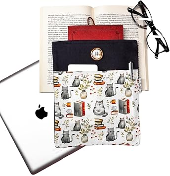Kitap K l f /Tablet K l f /Ebook K l f / ok Ama l  K l f/Book Sleeve/Tablet Sleeve Gri Kediler, Kitaplar
