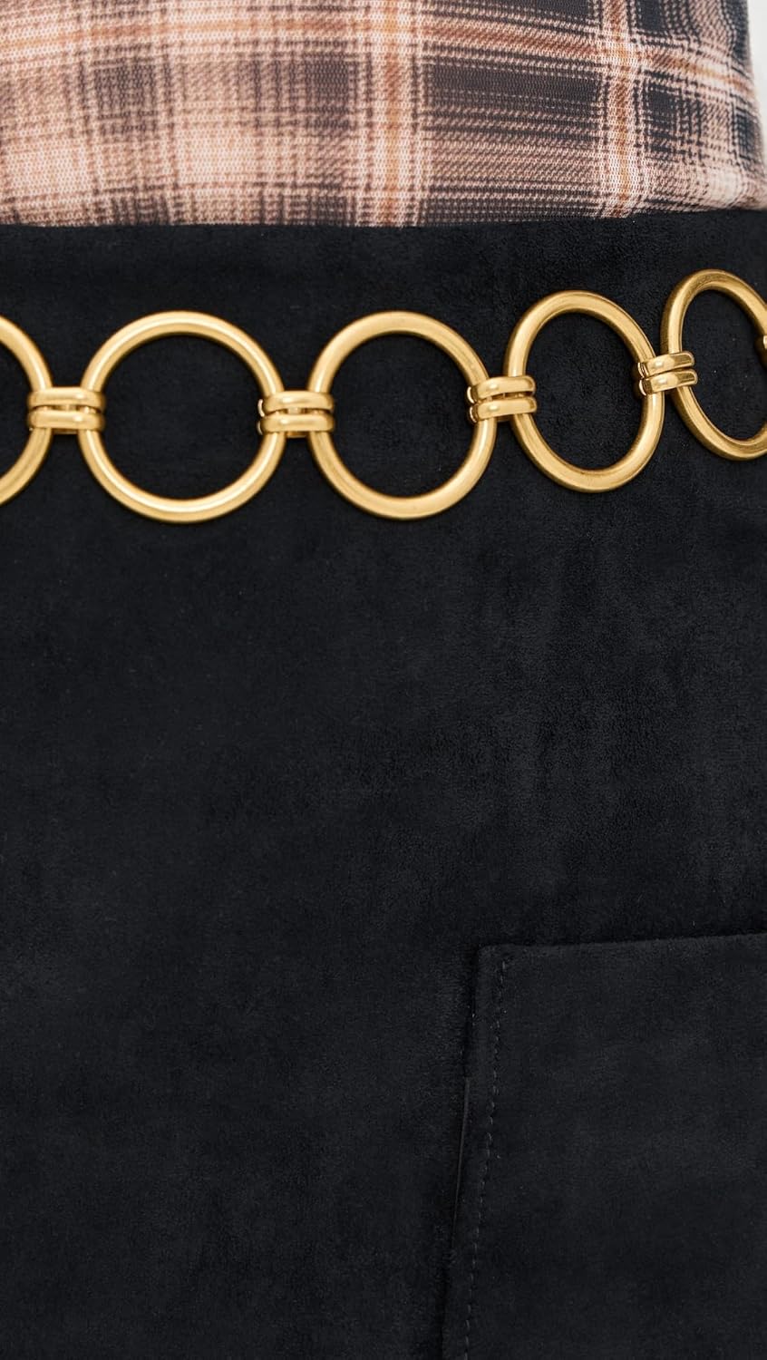 ALEXIS Women's Nita Faux Suede Skirt with Belt - Image 6