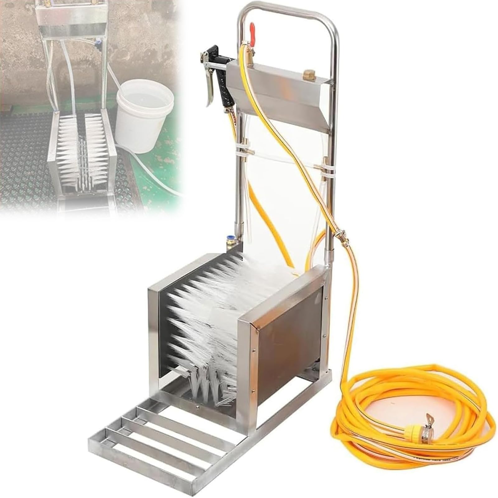 Brosse grattoir à bottes pour chantiers agricoles et zones de construction