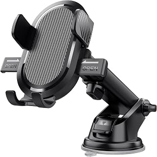 One7 Car Phone Holder with Suction Cup | Adjustable Dashboard & Windshield Holder | One-Hand Operation Gravity Trigger | 3... Price In India