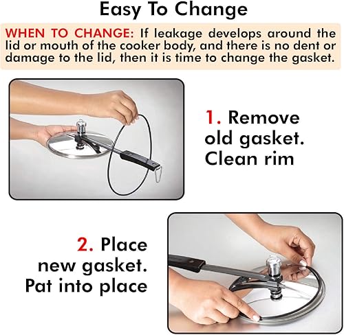 Miniatura 4 de Hawkins A10-09 - Anillo de sellado de juntas para ollas a presión de 2 a 4 litros color negro