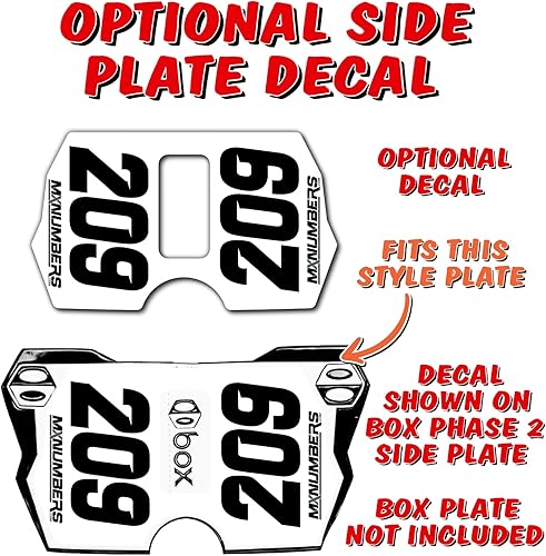 Miniatura 3 de Placa de caja BMX personalizada inserto, gráficos de carreras multicolor, fase 2 Junior y Senior