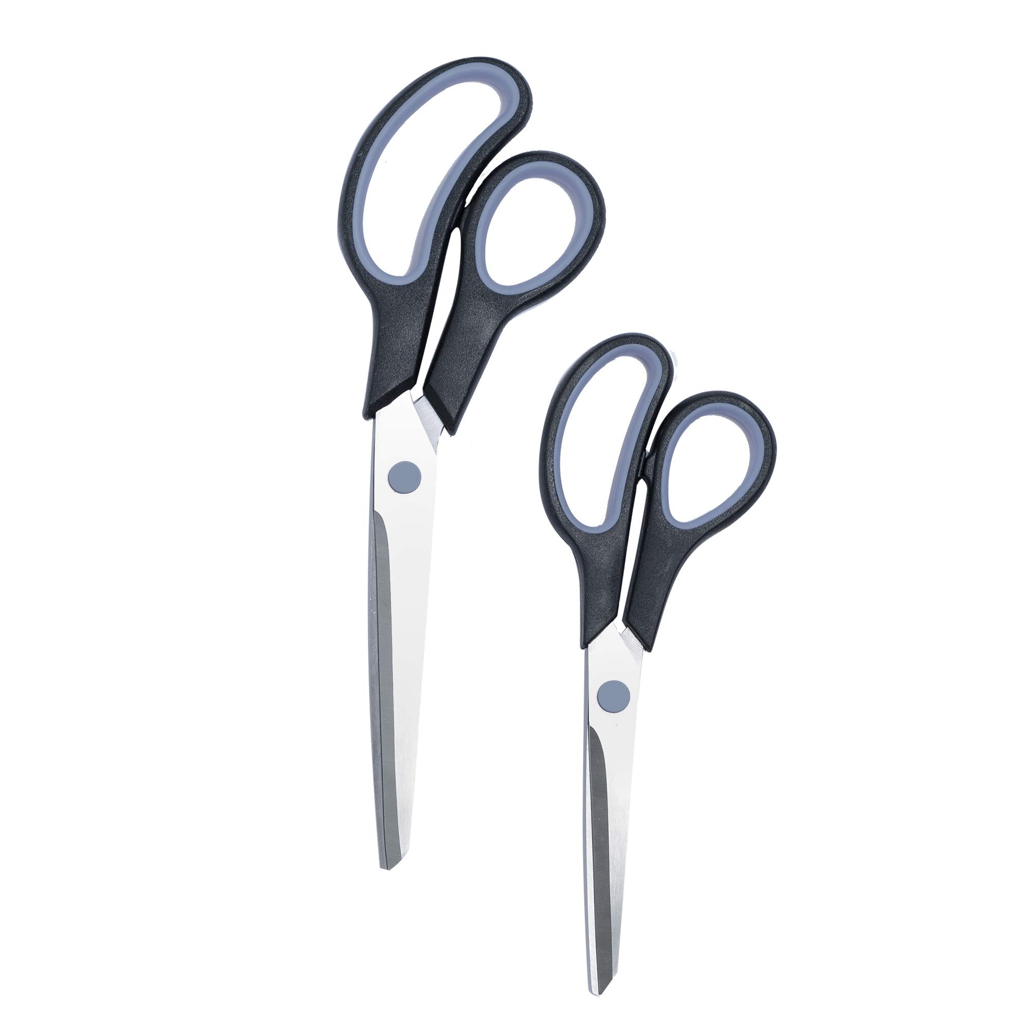 Viners Everyday Set of 2 Scissors | 8 Inch & 10 Inch Stainless Steel Multipurpose Kitchen Scissors | Black