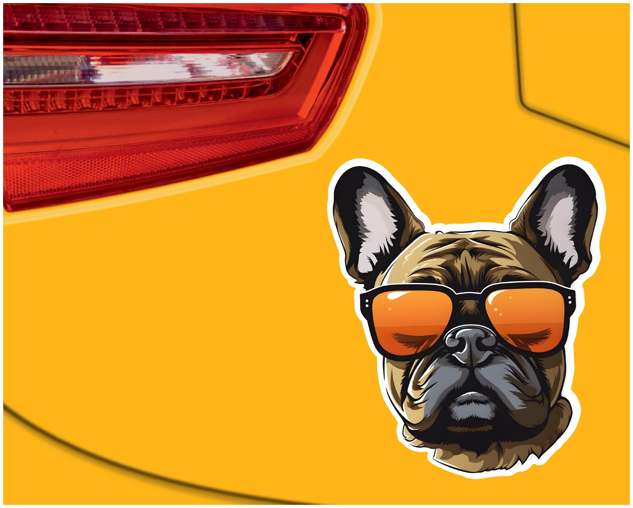 rennrad hund Samunshi Französische Bulldogge mit Sonnenbrille Aufkleber Autoaufkleber für Motorrad Fahrrad Roller oder Auto Sticker Fahrrad MTB Mountainbike blue fins Größe (Fahrrad):Einheitsgröße Vintage Peugeot Rennrad Carbolite