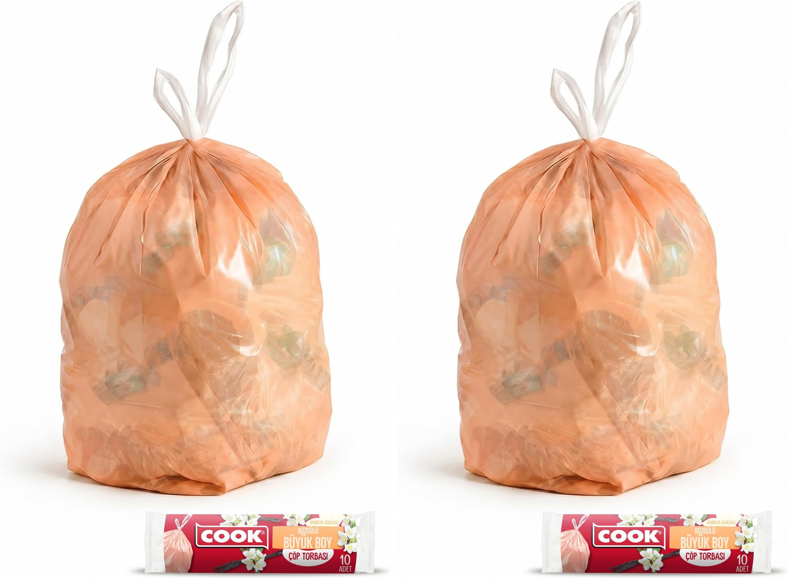 Cook Büzgülü Vanilya Kokulu Çöp Torbası Büyük Boy 2li paket