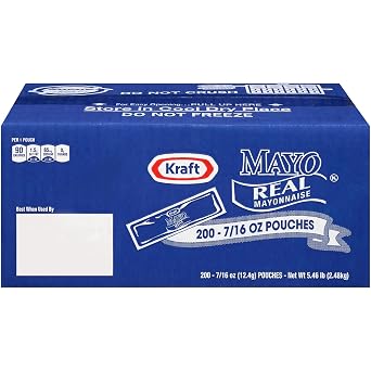 Kraft Mayo Real Mayonnaise Single Serve Packets, 0.44 oz, 200/Box (220-01118)