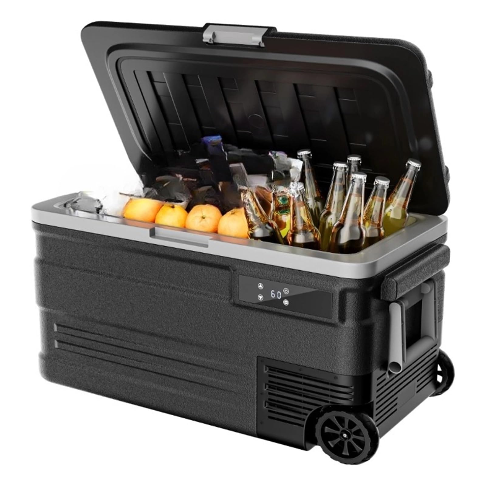 Refrigerador portátil for Coche de 75 litros con compresor, congelador y Nevera, Ideal for Camping, Pesca, Viajes, Camiones y navegación.