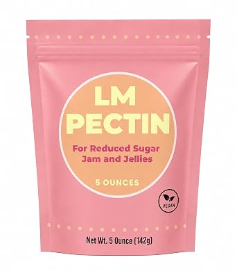 LM Pectin Powder, Low-Methoxyl LM Amidated Powdered Pectin Powder for Making Reduced Sugar or Sugar-Free Jam and Jellies 5 Ounce