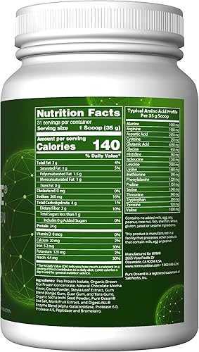 Miniatura 6 de MRM Nutrition Veggie Elite Performance Proteína  Sabor a moño de canela  Proteína a base de plantas  Fácil de digerir  Con BCAA  Vegano + sin gluten