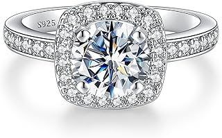 Halo Halo Moissanite Promise Ring