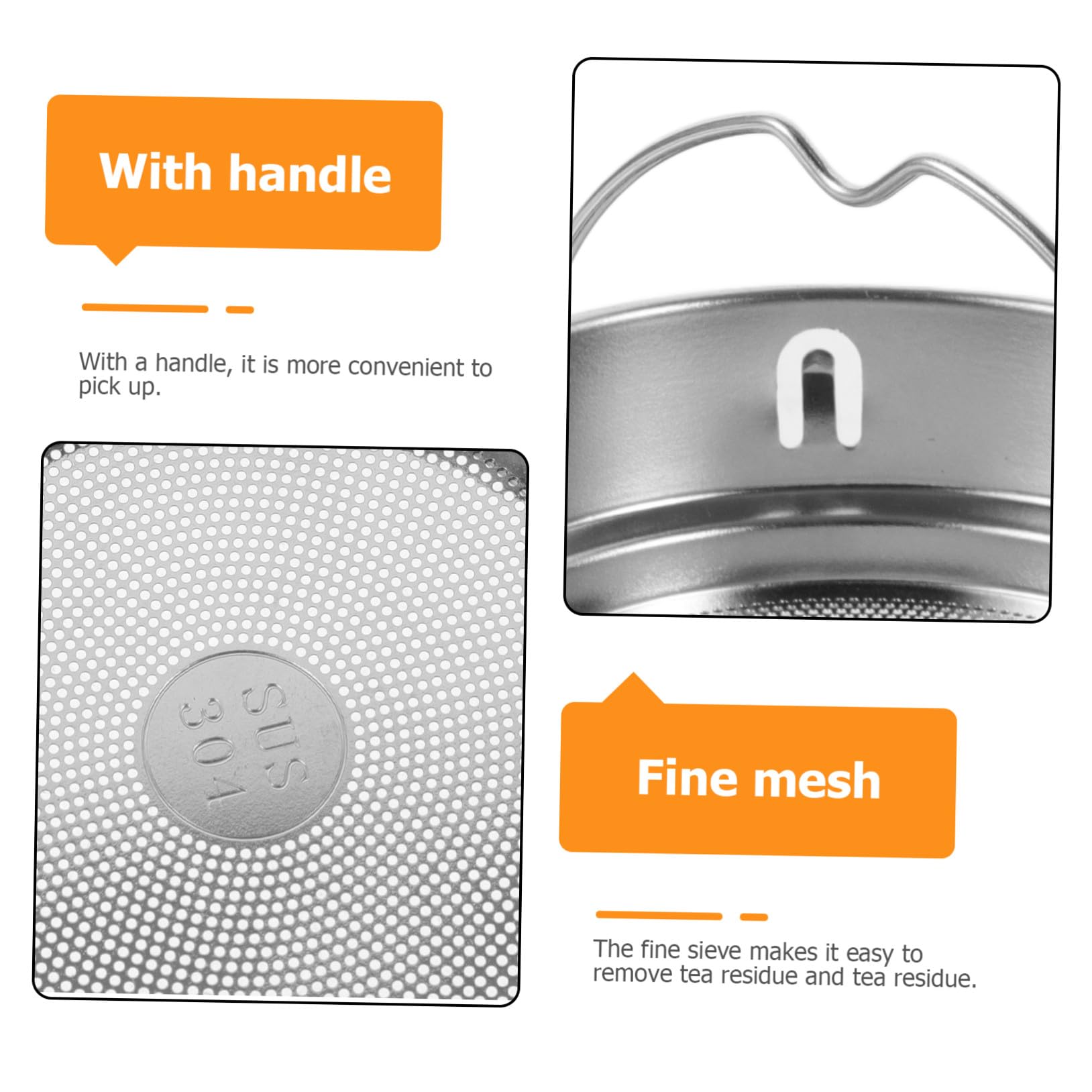 Veemoon Lot de 2 Filtres à Thé en Acier Inoxydable 304 Maille Fine Diamètre 62 MM Passoire Réutilisable Compatible Bouteilles Isothermes pour Infusion sans Résidus Usage Maison et